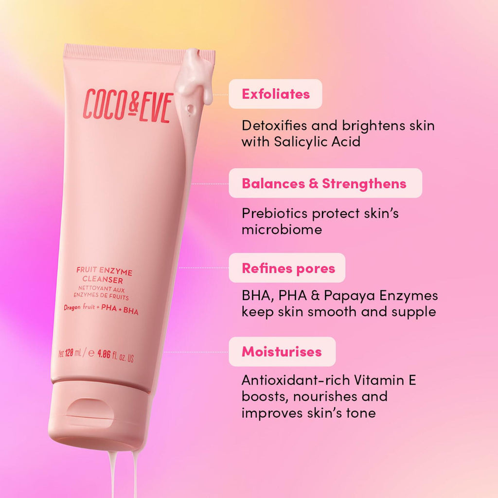 Coco & Eve Fruit Enzyme Cleanser Water Based Gentle 4.06 fl oz