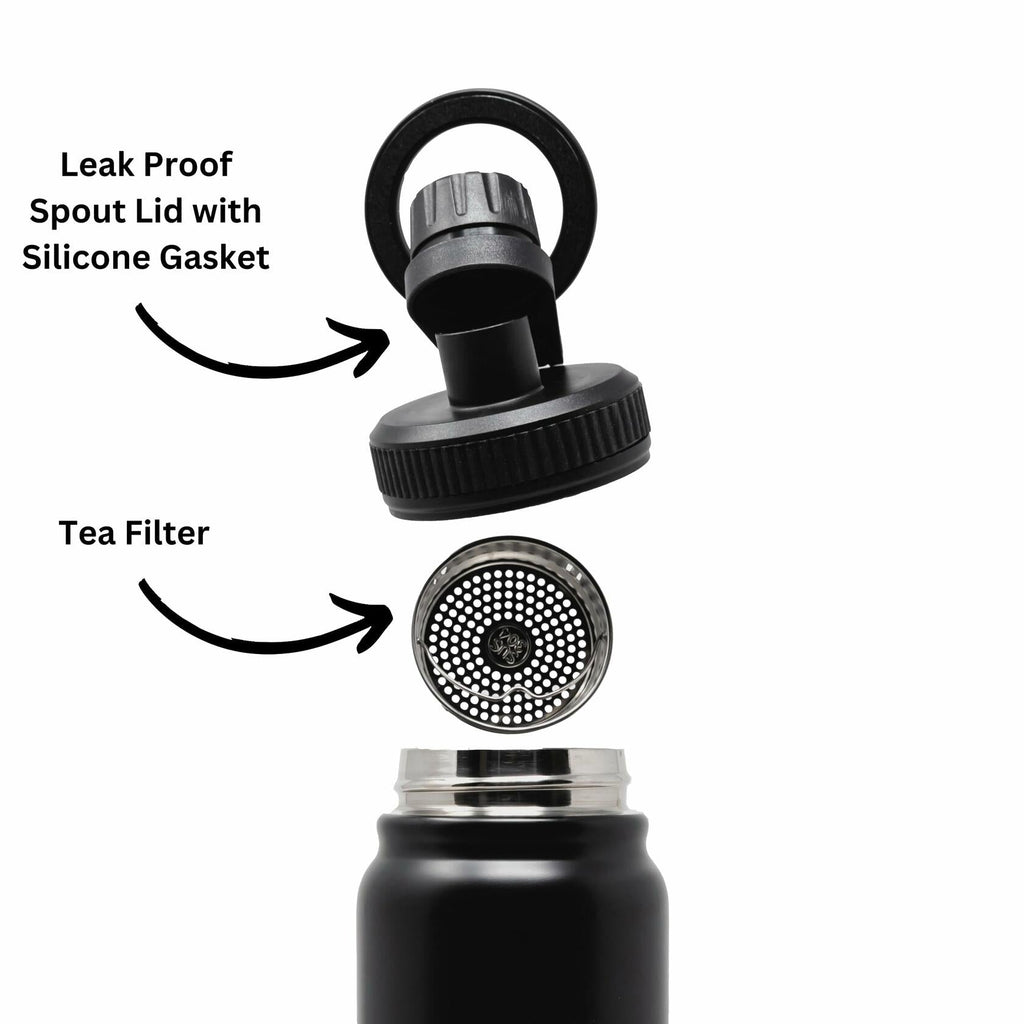 BOLANI MagSafe Water Bottle Stainless Steel 24oz White Insulated Leak Proof