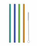 Hummingbird Glass Straws Havana Heat Straight 4 Pack 9" Multicolor