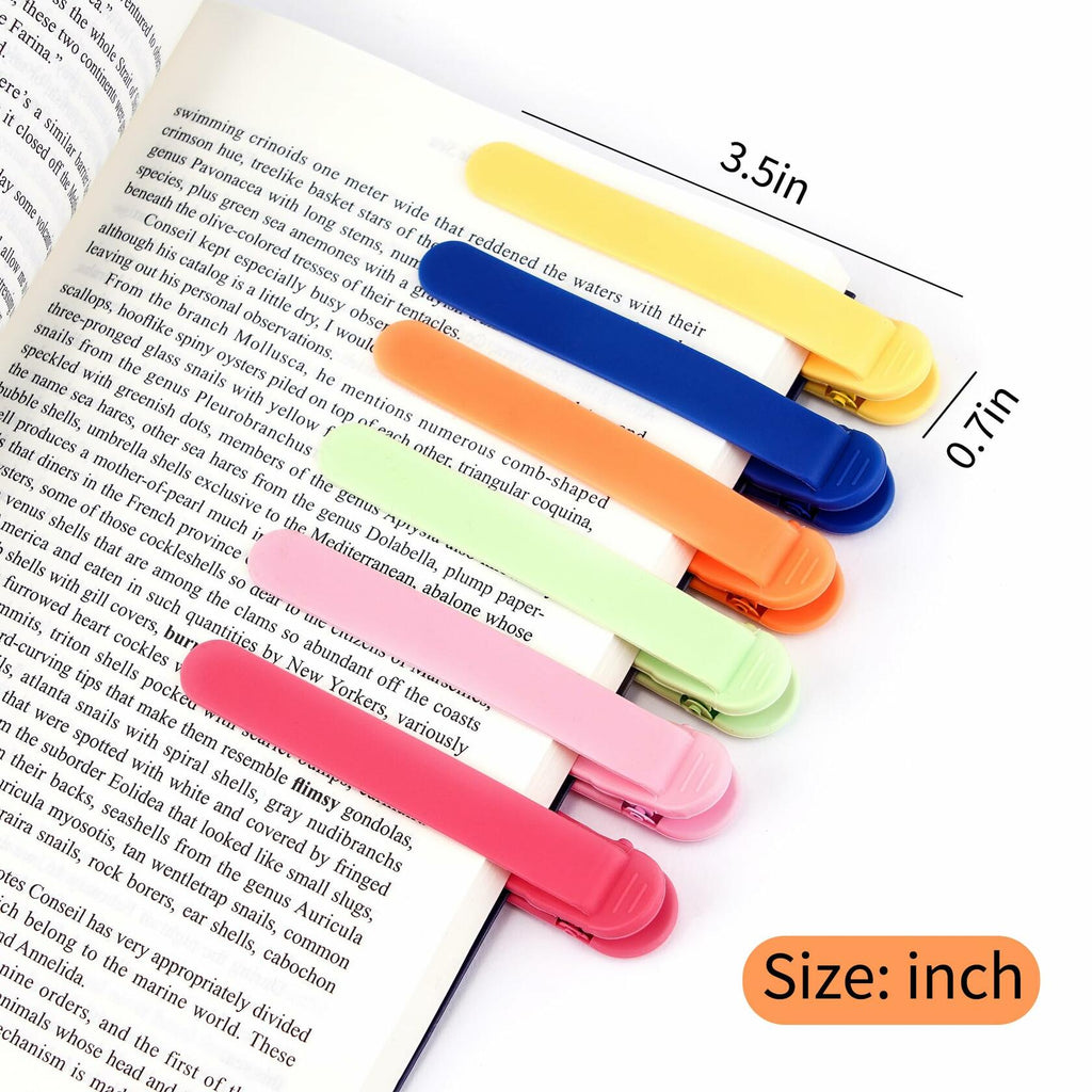 POUWANS Automatic Silicone Bookmarks 6pcs Style-c Book Accessories