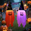 Svkipibe 2PCS 42x14in Halloween Large Standing Ghost Lights Orange 8 Modes