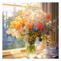 AMORARS 5D Diamond Painting Kit Flower DIY Art Deco Nature 12x12 Inch