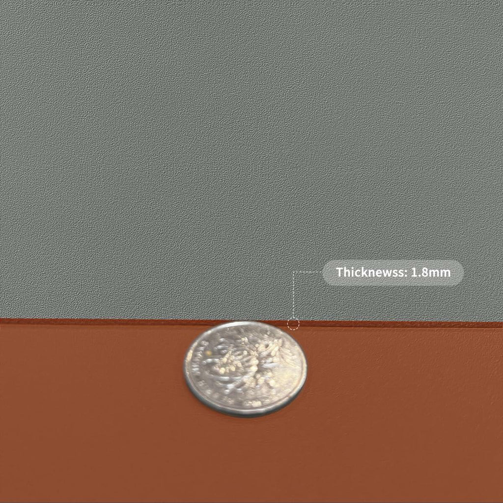 Zinkooat Leather Desk Mat 12x66 Inch 1.8mm Thick Brown+Gray