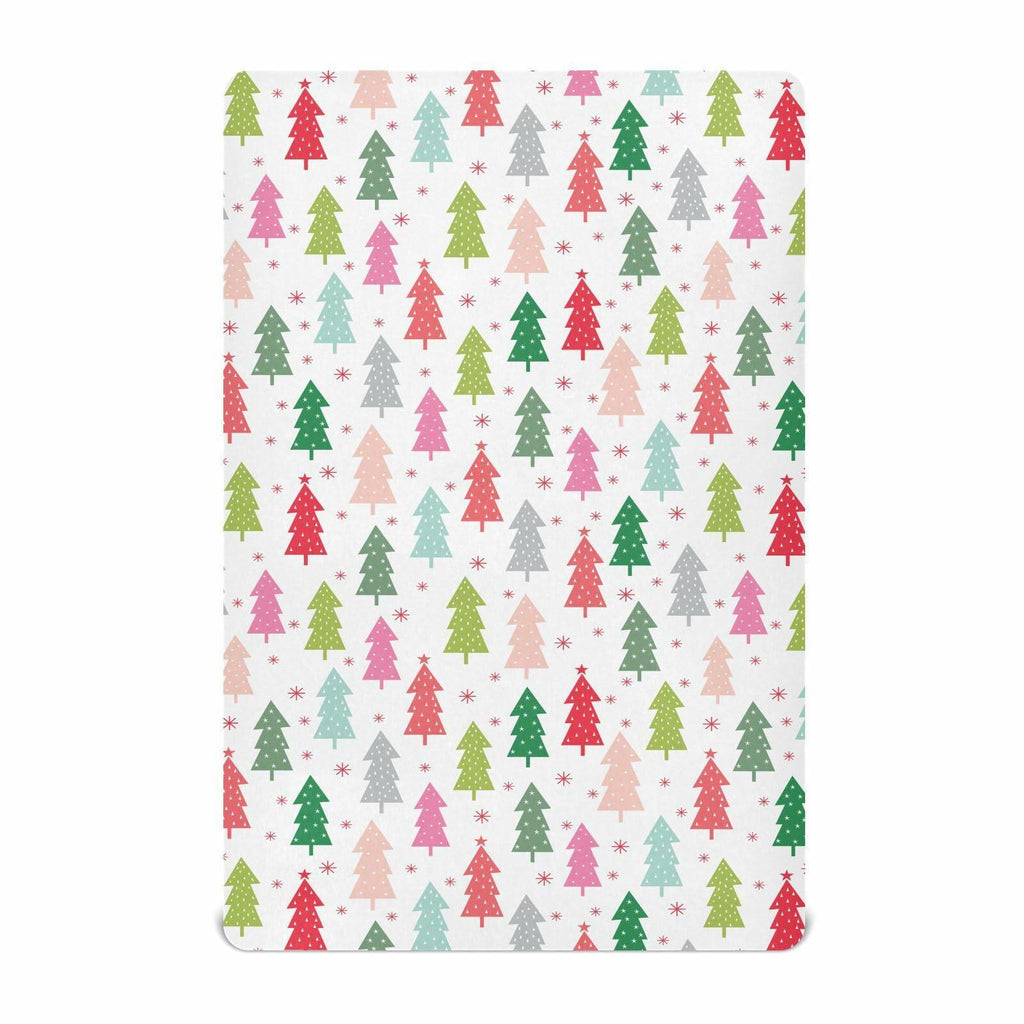SDMKA Colorful Christmas Trees Microfiber Fitted Crib Sheet 28x52 Inch A01