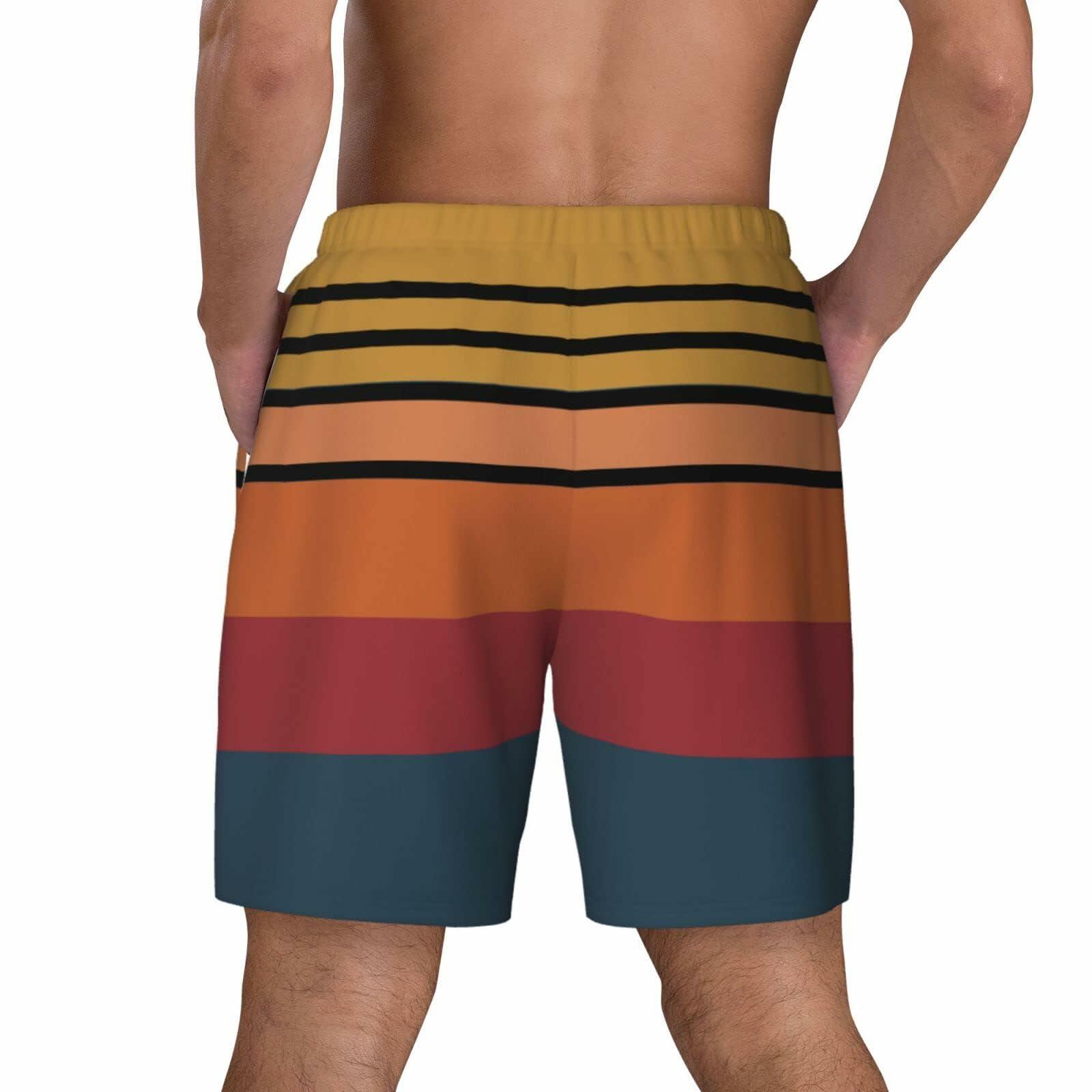 SolAzul Men's Quick Dry Swimming Trunks Board Shorts Blue Size L