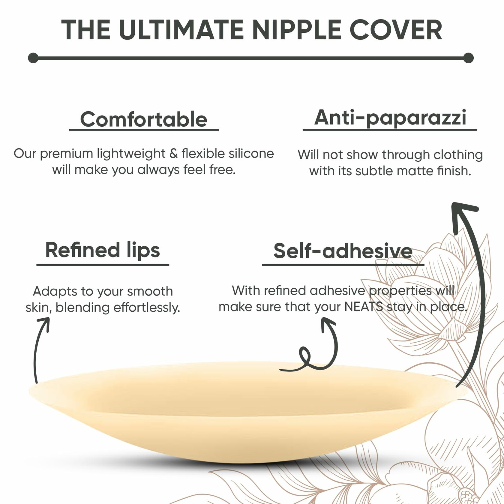 Nippiebye Silicone Reusable Adhesive Nipple Covers Pasties Caramel