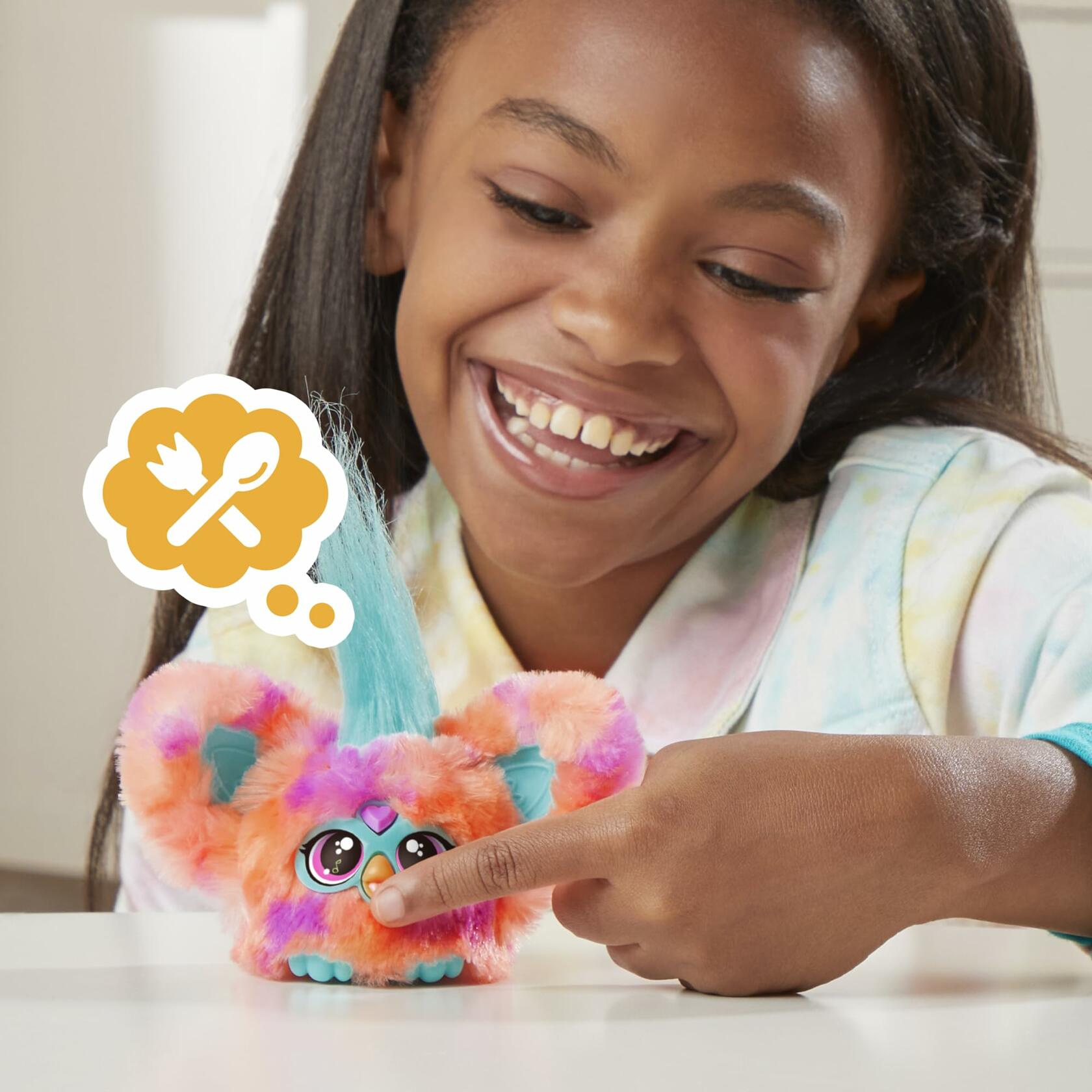 Furby Furblets Ree-Mix Mini Friend 45+ Sounds Music Coral Electronic Plush