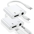 esbeecables Lightning to 3.5mm Audio & Charger Adapter 3-Port Lightweight
