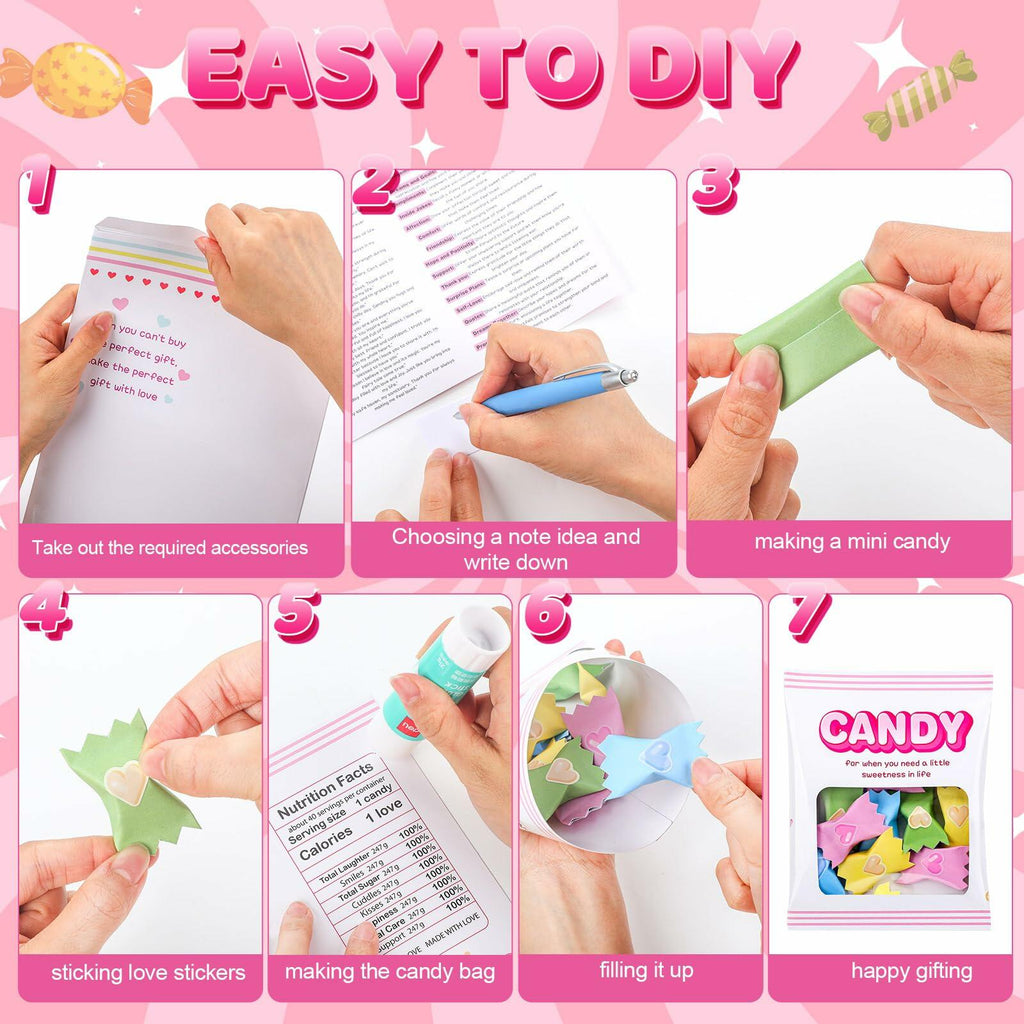 Sadnyy DIY Emotional Support Candy Bags 24 Count Positive Affirmation Kit