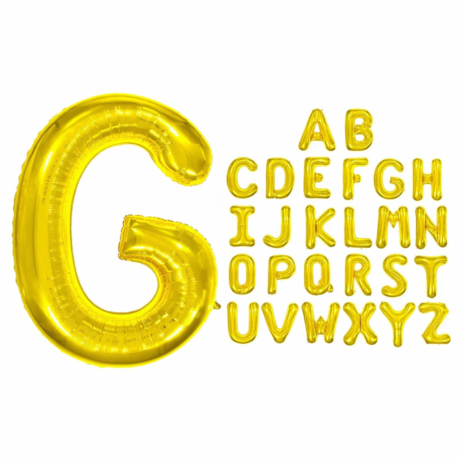 WRWMSLGO Letter Balloons 40in Alphabet A-Z Gold Foil Mylar Party Decor B