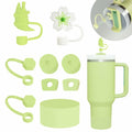 9PCS Stanley Cup Accessories Set Spill Stopper Straw Cover Boot Citron