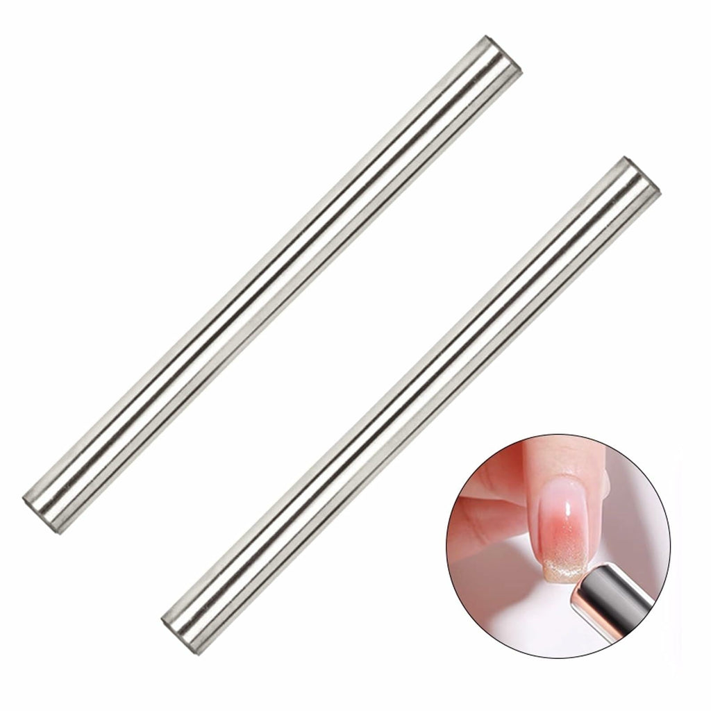 EVKILKJS 2PCS Cat Eye Magnet for Nails Silver Double-Head Nail Art Tool