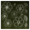 DDOUJOY Flowers Leaves Background Clear Silicone Stamps for Card Making