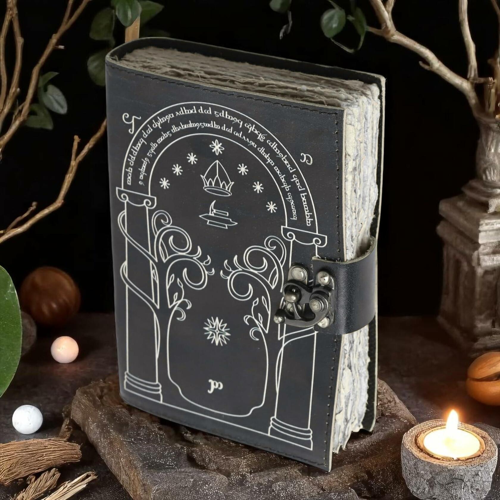 EHH Celtic Cross Leather Journal Hardcover Spell Book Vintage Diary Black