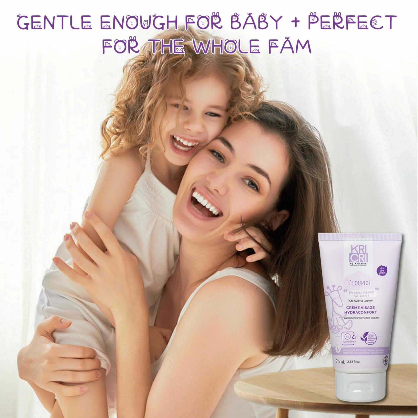 Kricri Children Face Moisturizer Plant Based for Dry Sensitive Skin