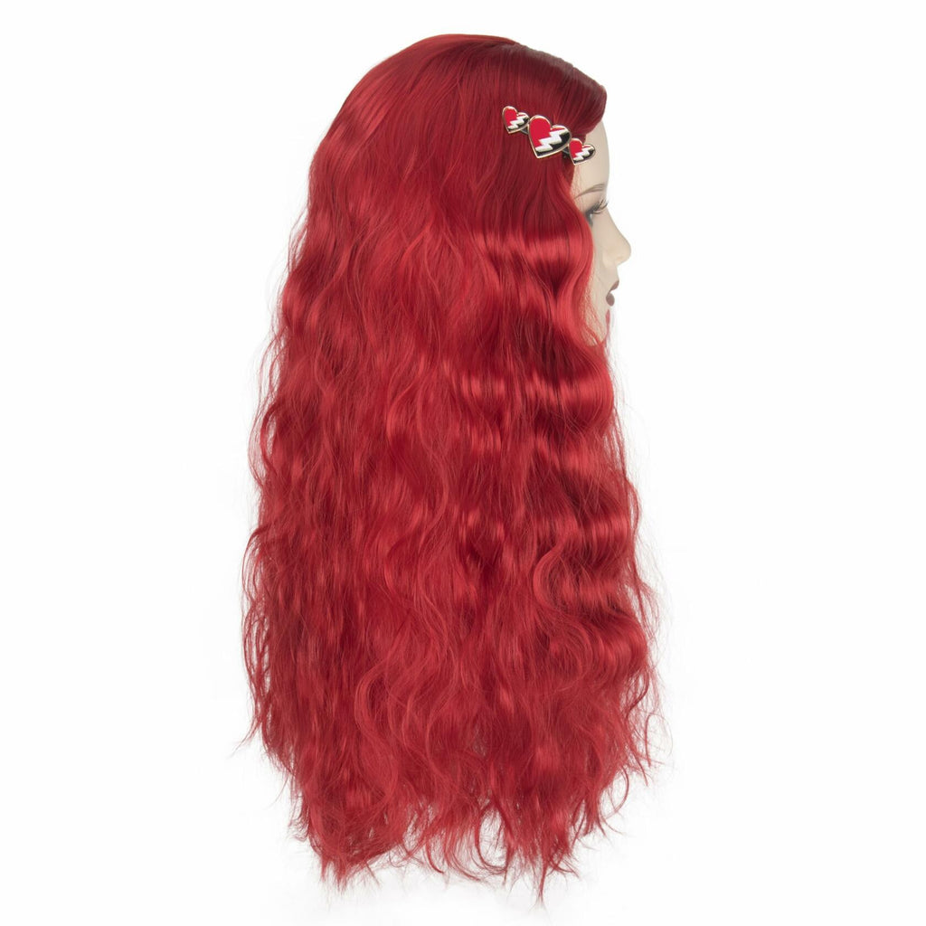 Miss U Hair Long Wavy Red Wig Women Middle Part Hair Clips Cosplay Halloween