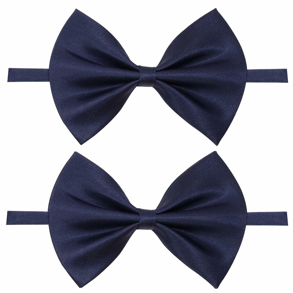 PPhtony 2pcs Satin Pre-Tied Bow Ties Adjustable Formal Tuxedo Purple