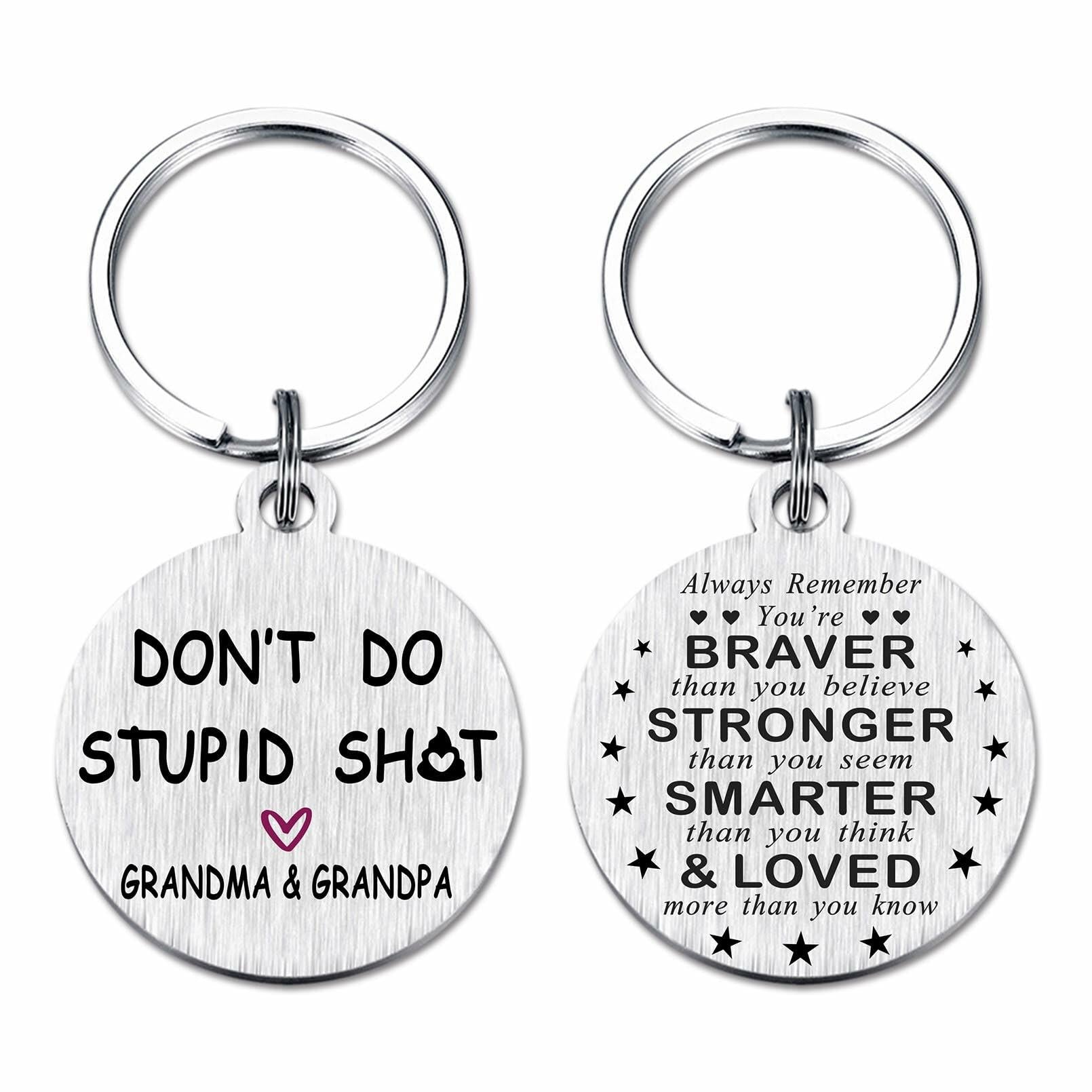 Viayen Teen Boys Valentines Day Gifts Keychain Love Grandpa and Grandma
