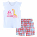 Zlwse Toddler Girls Cotton Flutter Sleeve Tank Top & Shorts Set Size 7Y