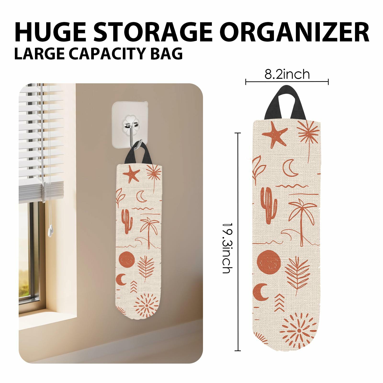 BRUAOWJF Plastic Bag Holder Durable Large Grocery Bag Dispenser Cute Boho