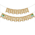 Gankbite Blue Pumpkin Burlap Banner Baby Shower Garland Rustic Harvest