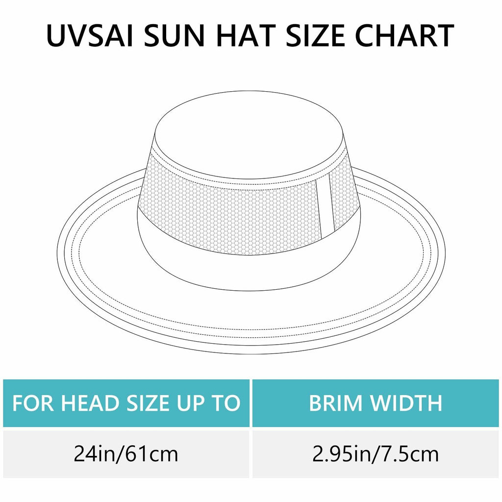 UVSAI UPF 50+ Bucket Sun Hat Laser Mesh Cooling Adjustable Black