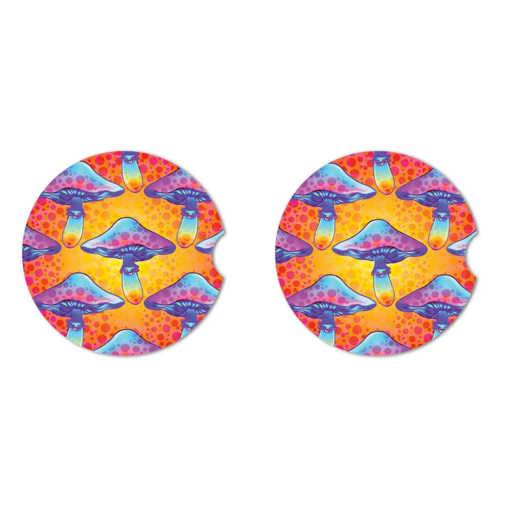 HOMETRIP Absorbent Ceramic Car Coasters Cork Back 2.56'' Sea Turtle 2pcs