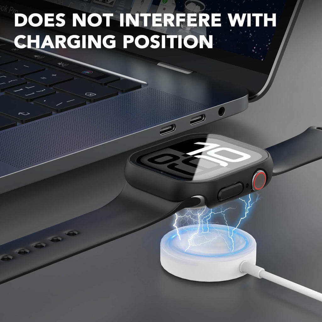 SPGUARD Apple Watch Series 11/10 42mm Hard Case Tempered Glass 2 Pack Pink