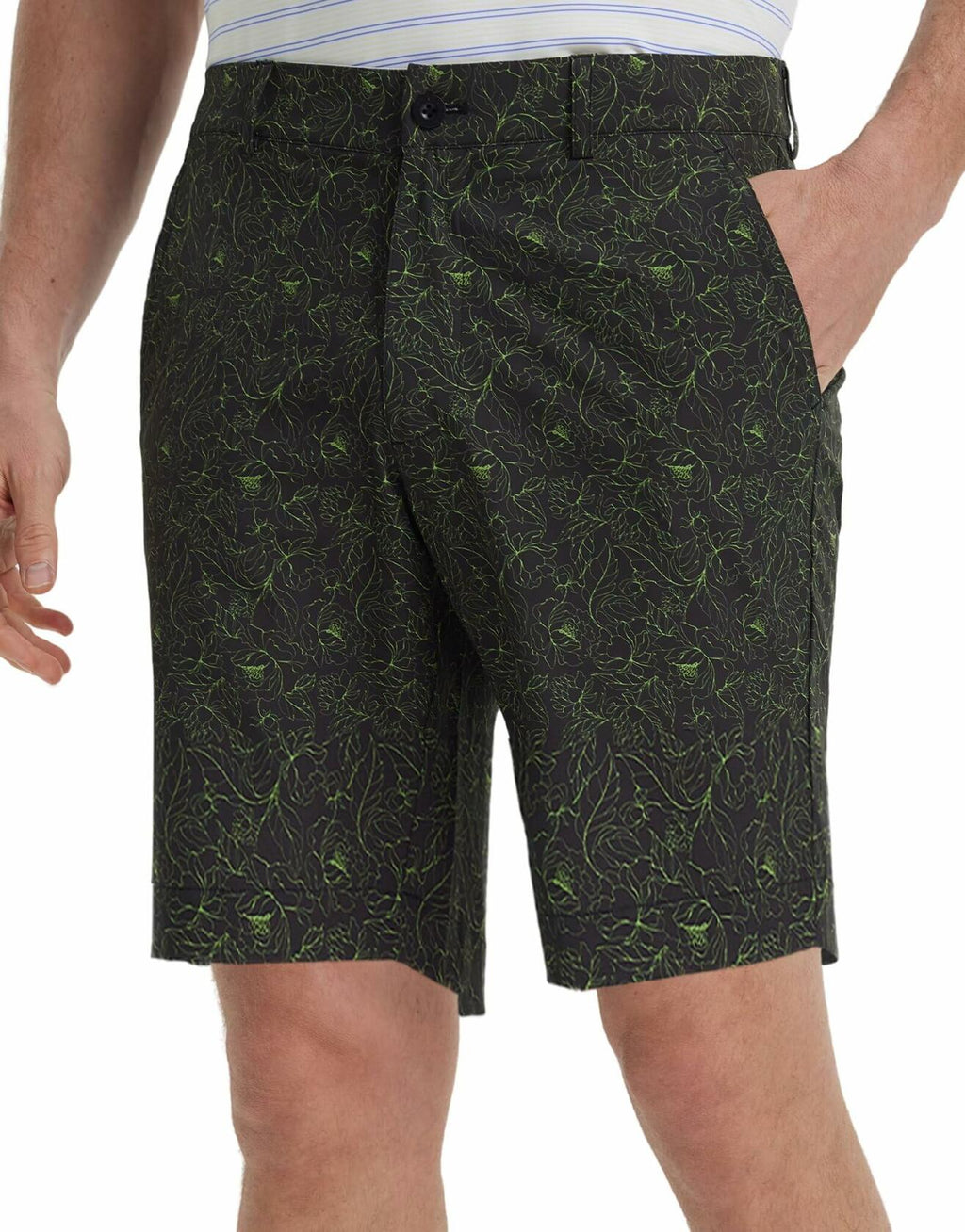M MAELREG Mens Lightweight Water-Resistant Golf Shorts Black Grid Size 32