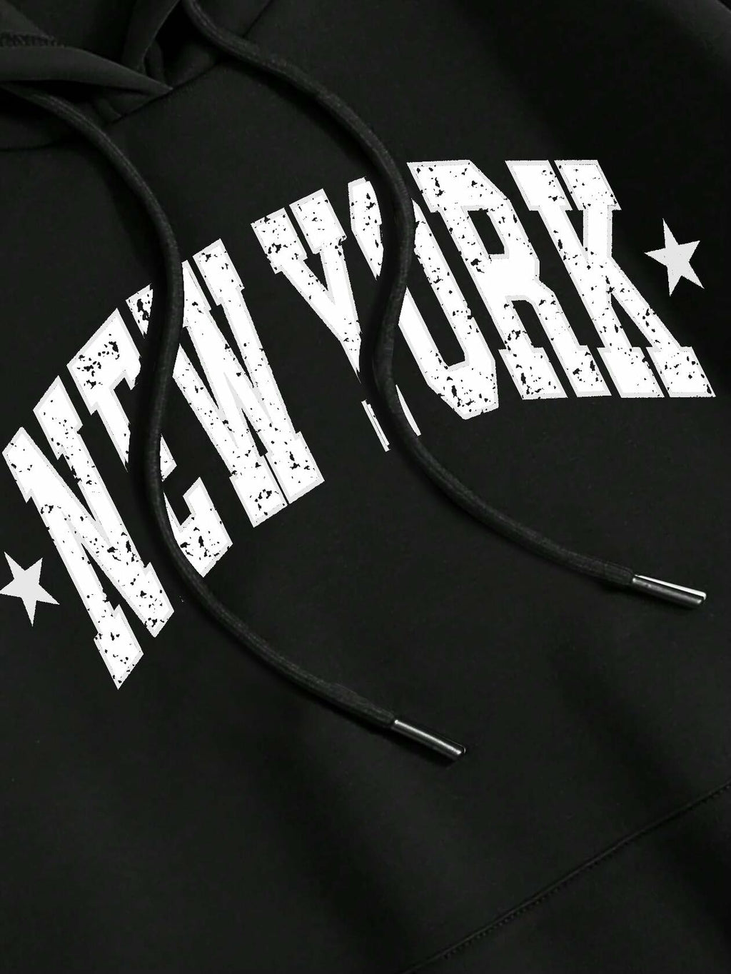LilyCoco Women's Oversized Graphic Hoodie Sweatshirt Black Size L