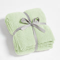 CYMULA Knit Throw Blanket Mint Green Lightweight Plush 50x60 inches