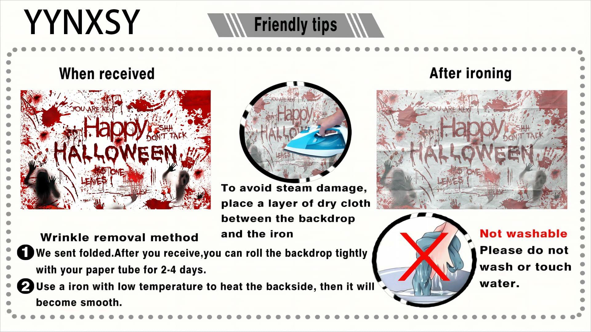 YYNXSY Halloween Photography Backdrop Red 10x8ft Spooky Ghost YY-3040
