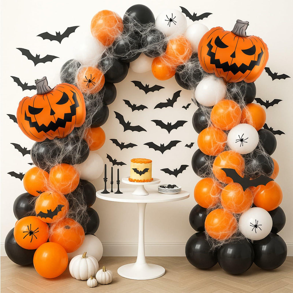 Arrowbash Halloween Balloon Garland Arch Kit Orange Black White 5-18 Inch