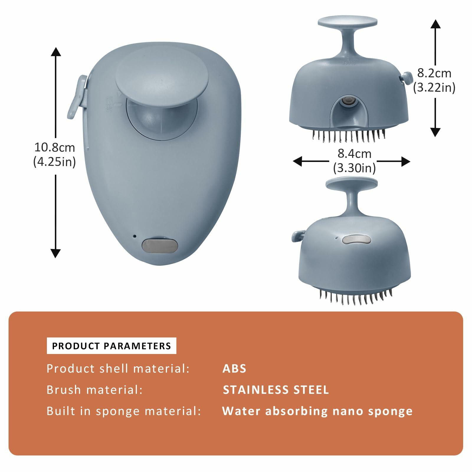 NAHANGPET 4-in-1 Rechargeable Cat Steam Brush Shedding Comb Blue
