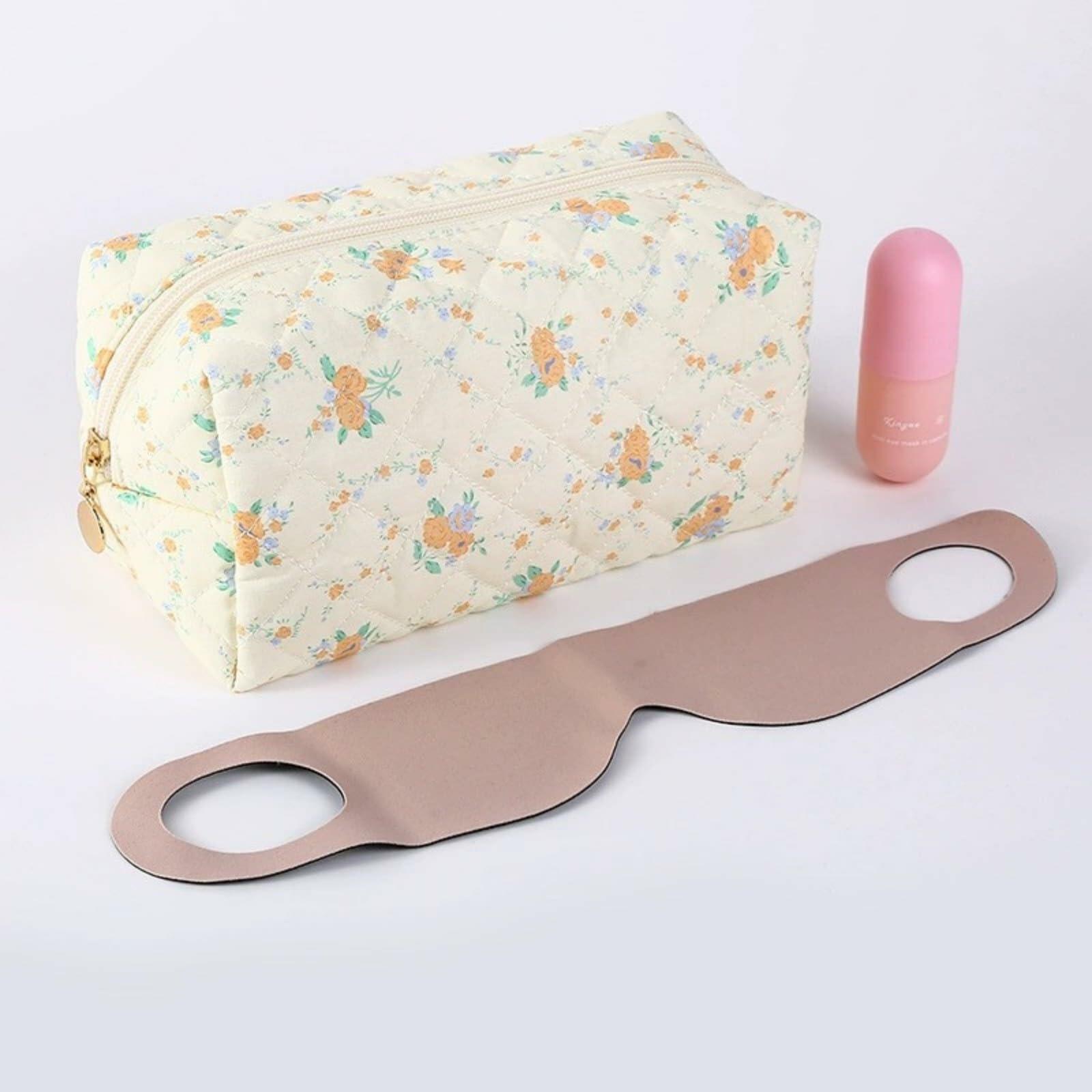 Dalulu Floral Pencil Case Makeup Bag Organizer Large Floret Cotton