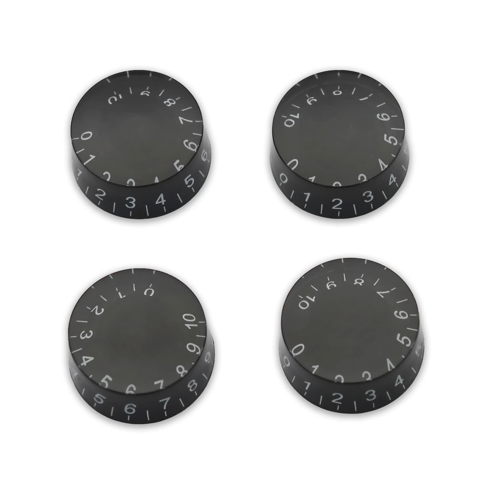 SAPHUE 4PCS Speed Control Knobs Electric Guitar Tone Volume Black