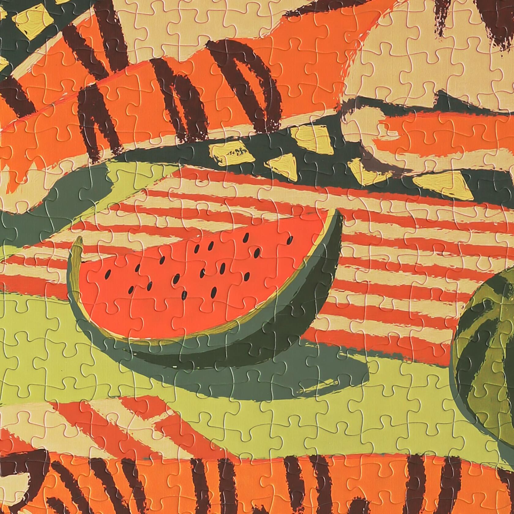 Graphinee 1000pcs Summer Tiger Jigsaw Puzzle Colorful Animal Paper Puzzle