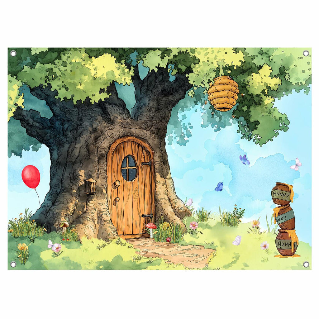 UMURILXY Cartoon Hunny Forest Backdrop 7x5FT Polyester Spring Tree Honey