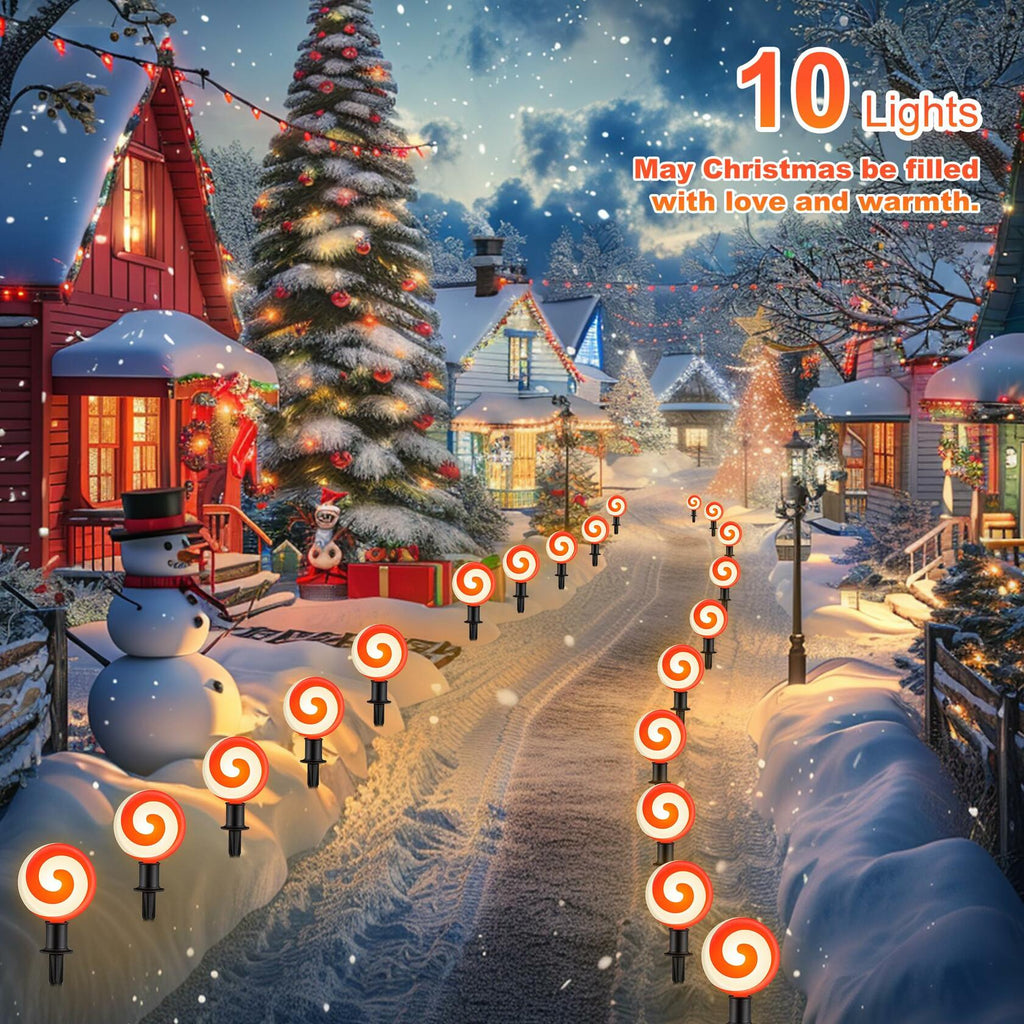 Ultimate Unicorn LED Red Spiral Lollipop Pathway Lights Outdoor Garden