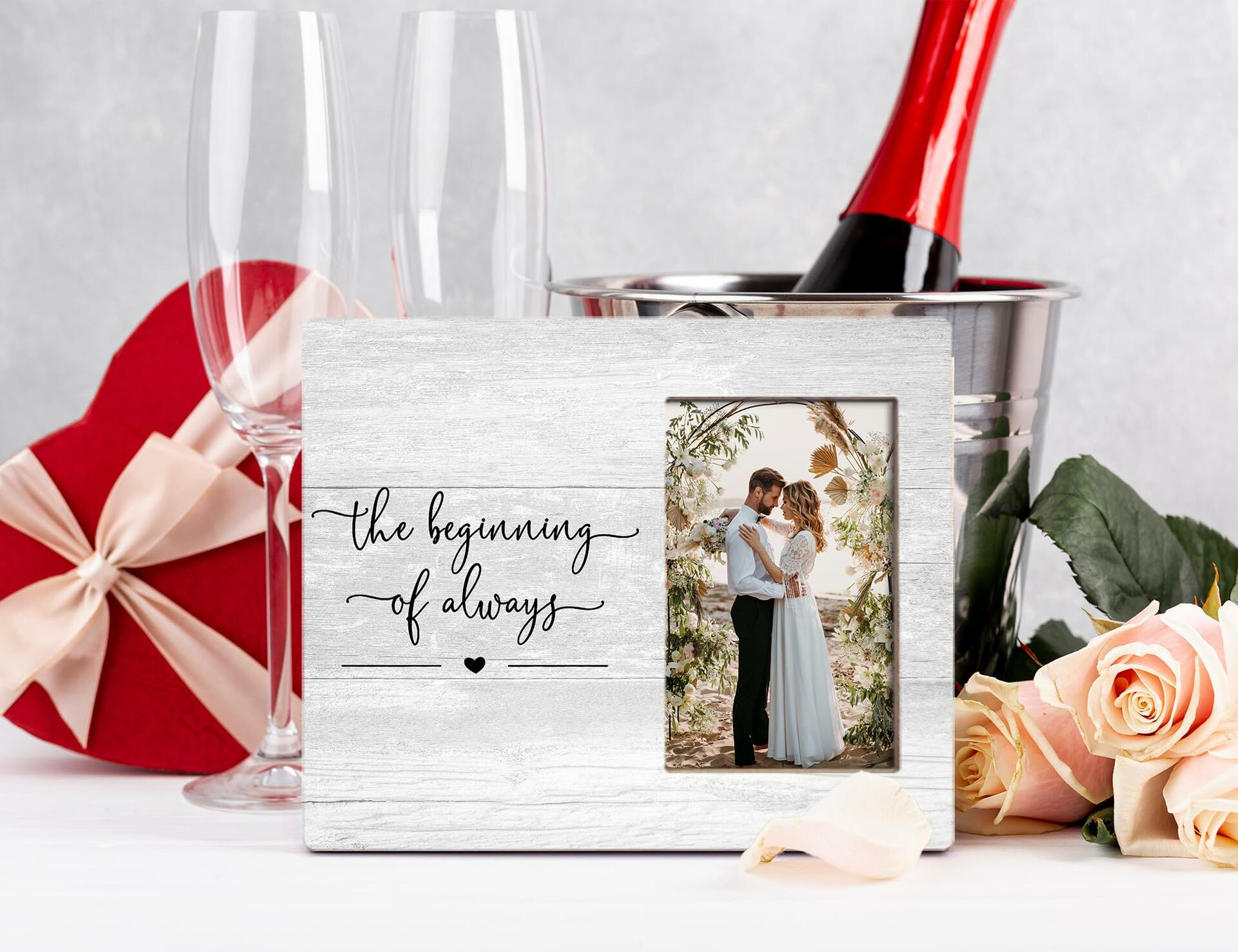 Orchroma Engagement Picture Frame Rustic Black 8x10 The Beginning of Always