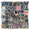 BIGZORO Lacrosse Stickers Waterproof Vinyl Decals 50 PCS Cartoon