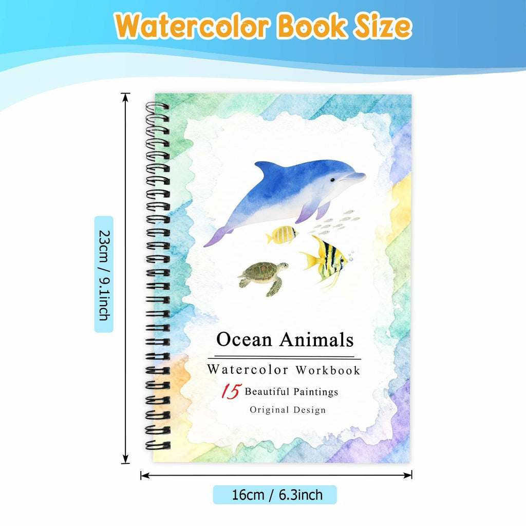SLWBZ Watercolor Workbooks Painting Kit Thanksgiving Turkey with Paint Set