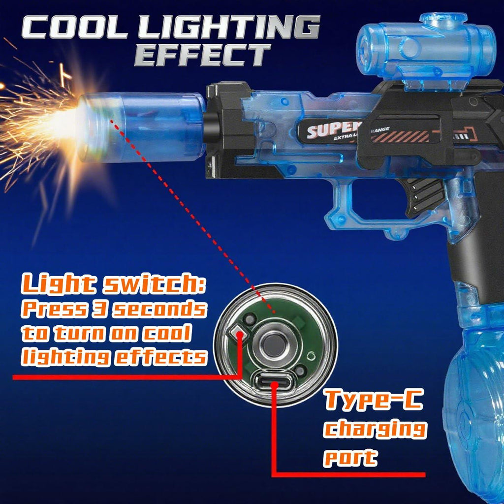 EMERBU Electric Squirt Water Gun Aqua Series LED Light High Speed 2pcs