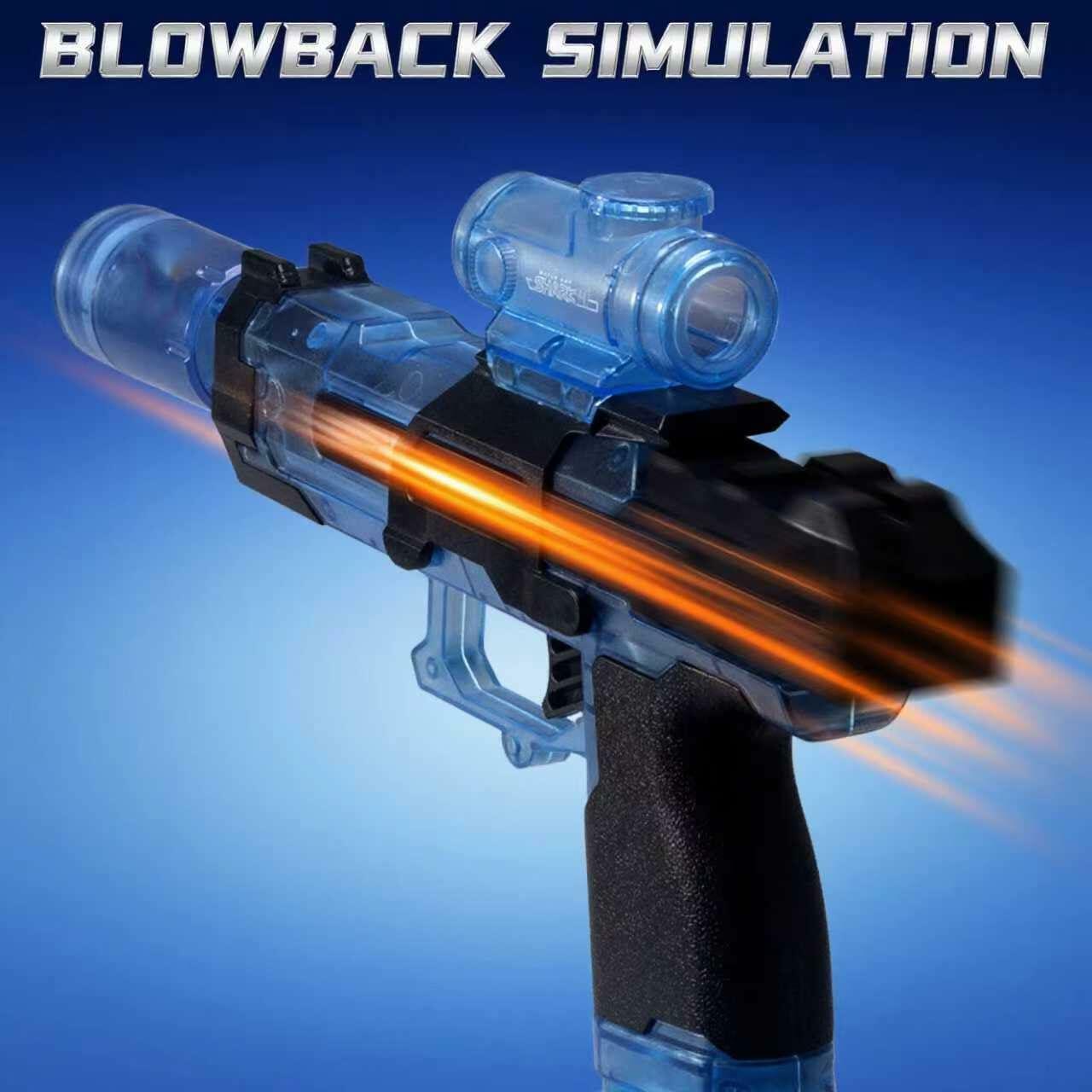 EMERBU Electric Squirt Water Gun Aqua Series LED Light High Speed 2pcs