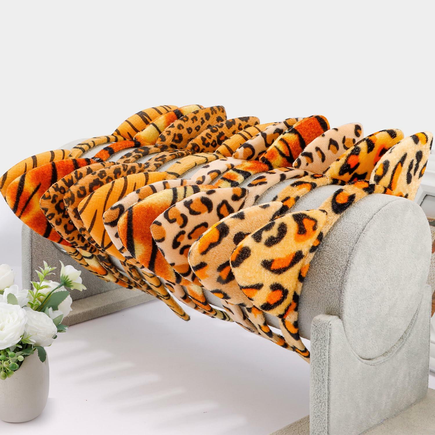 Aprince Cheetah Leopard Cat Ears Headband Color 04 1 Count Women Halloween