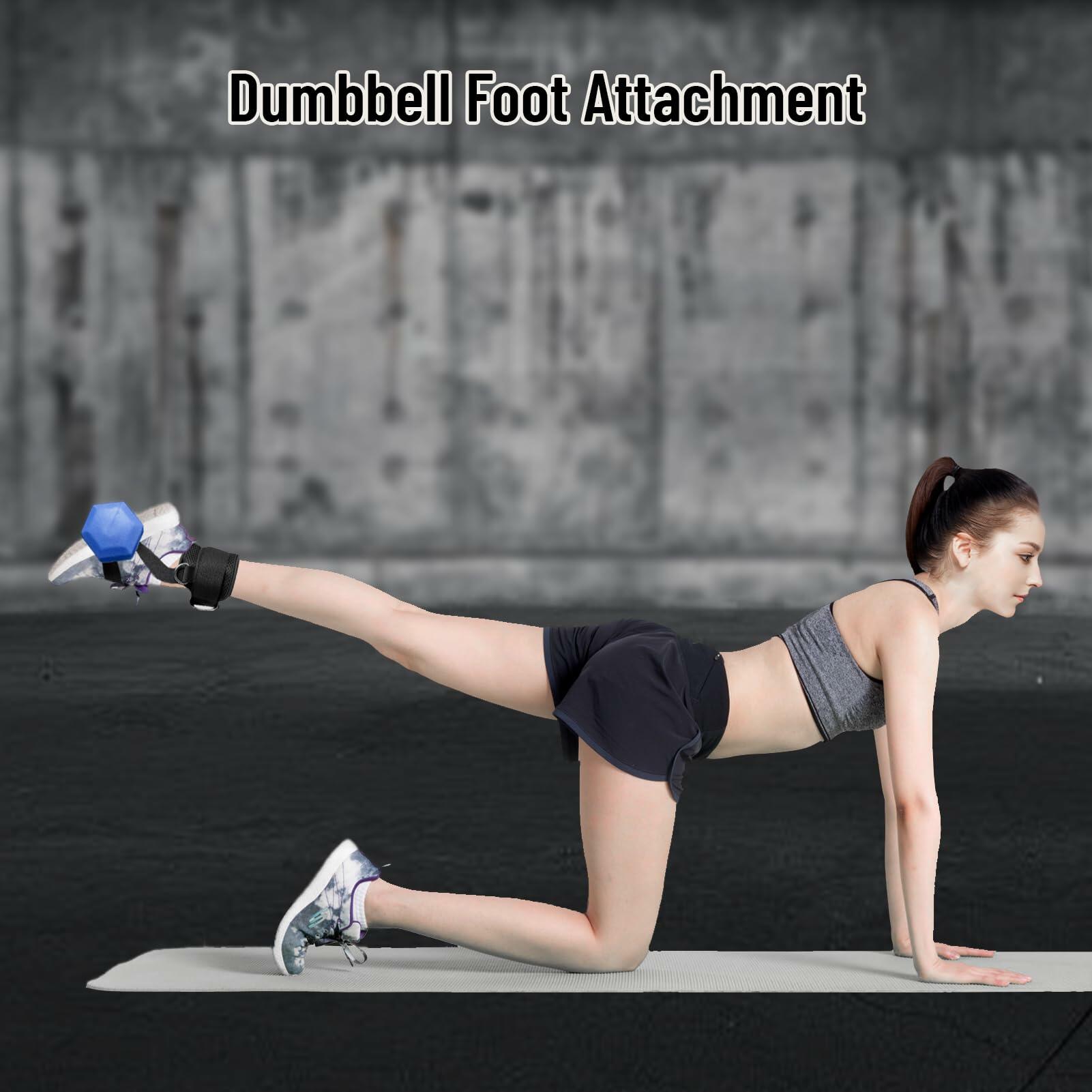 Fosegei Monkey Foot Ankle Straps Dumbbell Cable Machine Black Single