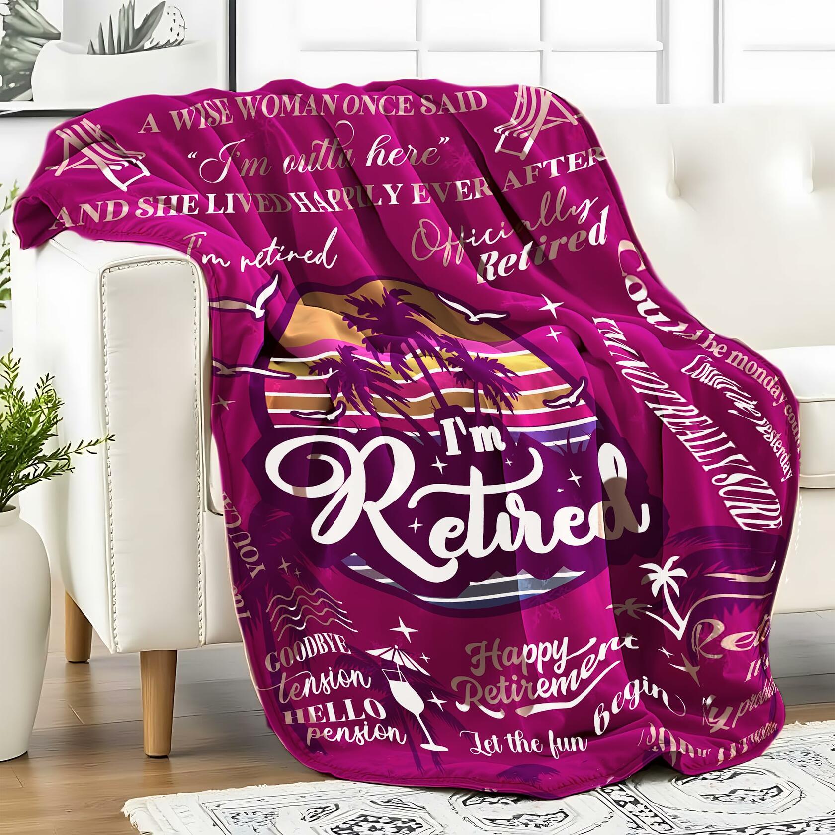 HEIFAM Retirement Blanket 60x80 for Women Nurse Friend 2025