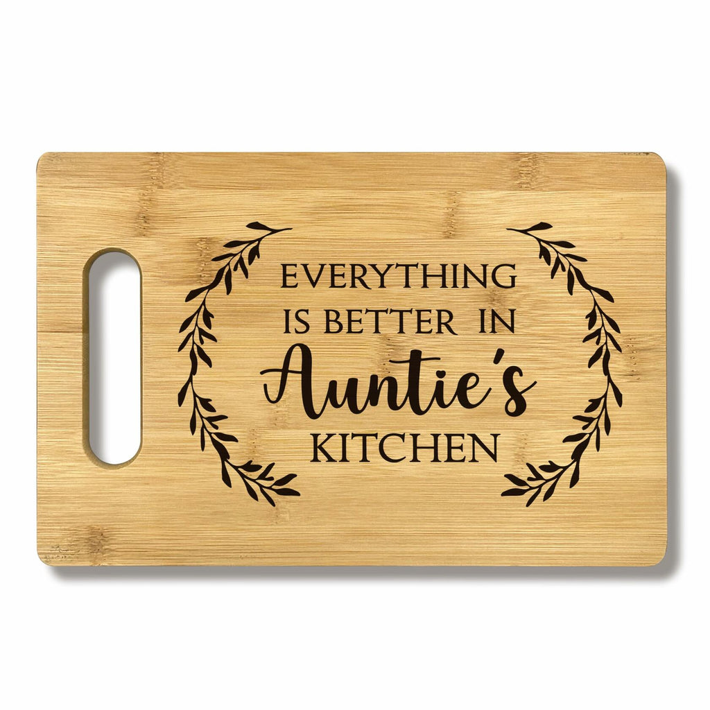 FONDCANYON Bamboo Cutting Board Kitchen Decor Brown Aunt Gift
