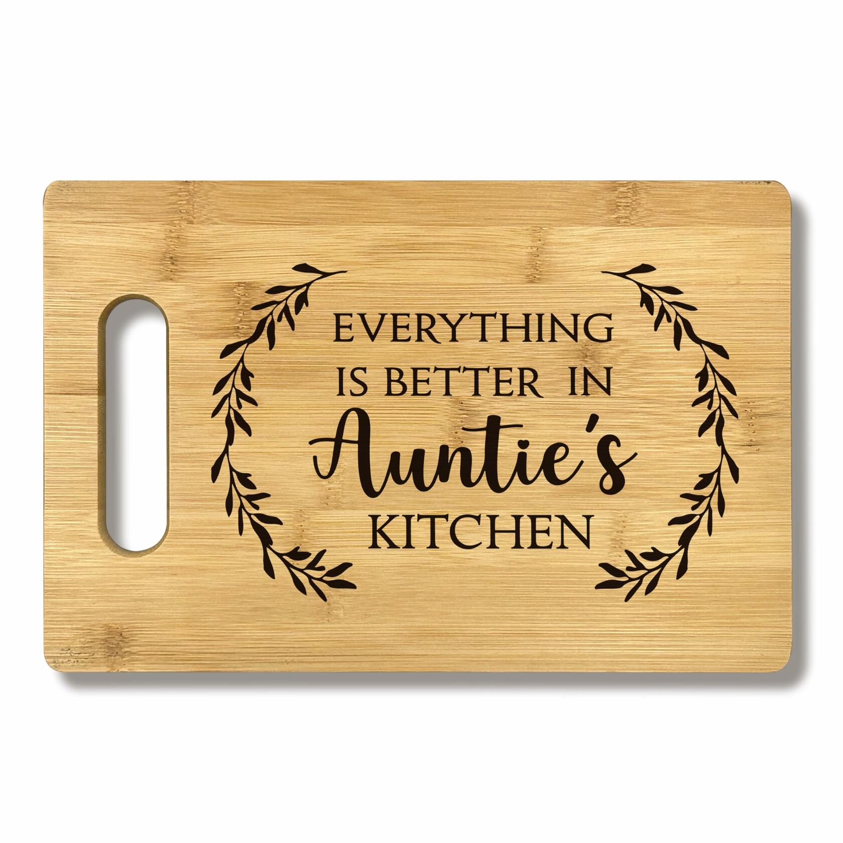 FONDCANYON Bamboo Cutting Board Kitchen Decor Brown Aunt Gift