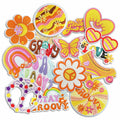 Dakartoon Groovy Patches Embroidery Applique DIY Heat Press 15 Pcs